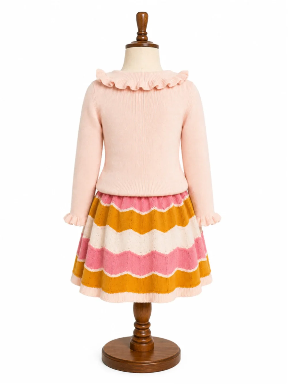 Isaac Mizrahi Toddler Girls Jacquard Sweater & Chevron Skirt Set – Size 2T